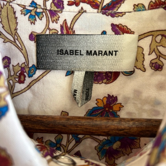 Isabel Marant floral shirt pearl snap buttons off white - Picture 3 of 5